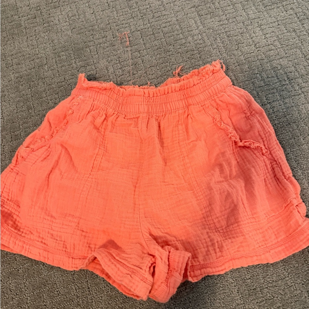 Aerie Women’s Coral Gauze Elastic Waist Shorts